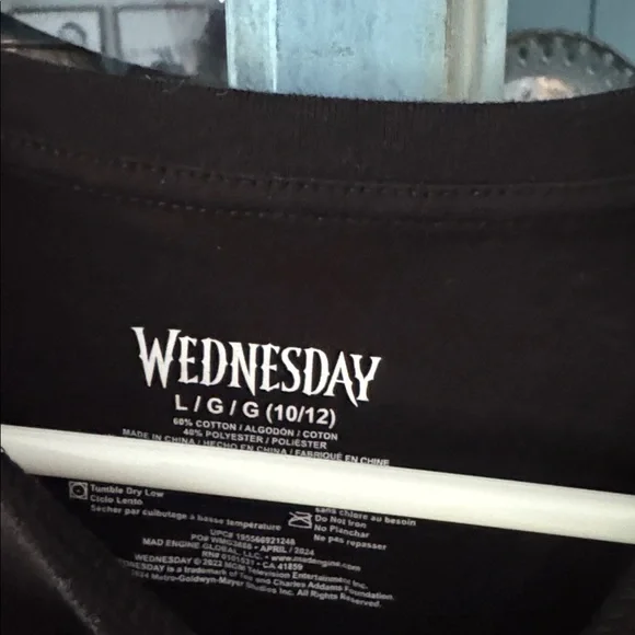 Black Graphic Tee with Wednesday Design - Picture 3 of 3